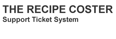 Recipe Coster Support